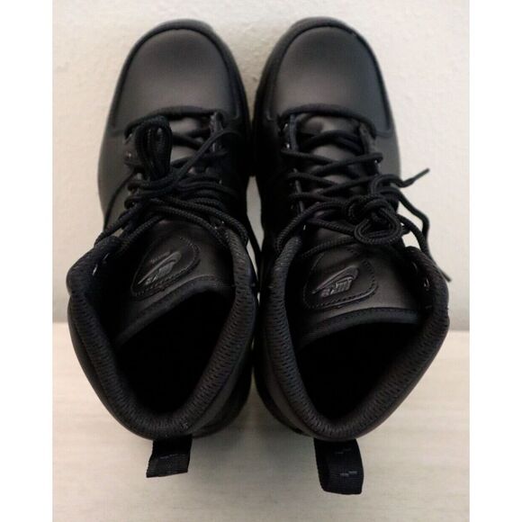 Nike 454350-003 Unisex Men's 6.5 Women's 8 Triple Black Manoa Leather Boots - Picture 4 of 8